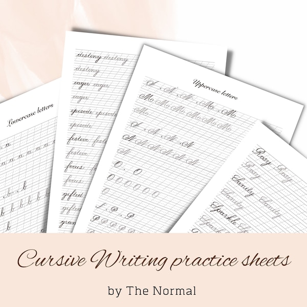 Printable Cursive writing worksheets | Handwriting practice | Handwriting worksheet | Alphabet writing practice | Calligraphy Worksheets