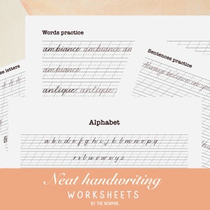 Printable neat handwriting worksheet practice| Handwriting practice | Alphabet writing practice | Letters tracing |Lettering practice|normal