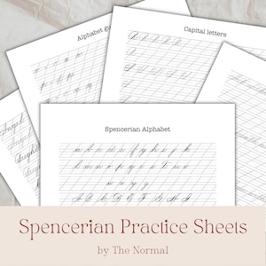 Printable Spencerian Penmanship practice sheets | Handwriting practice | Printable Handwriting worksheets | Calligraphy worksheets