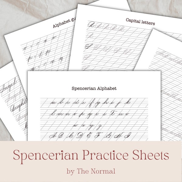 Printable Spencerian Penmanship practice sheets | Handwriting practice | Printable Handwriting worksheets | Calligraphy worksheets