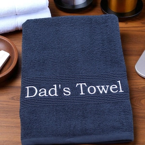 Personalised Mens Bath Towel – Embroidered Name, Egyptian Cotton Gift