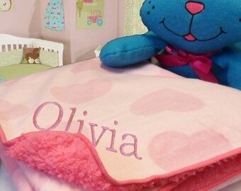 Personalised Unicorn Taggy Comforter Blankie – Pink, Embroidered – Cot & Moses Basket – JUST4BABYSGIFTS