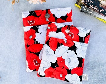 Poppy Fields Book Sleeve | Padded Tablet, Kindle Protector