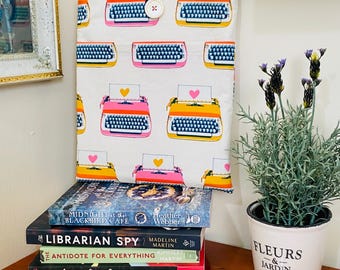 Literary Book Sleeves | Typewriter, Writing, Reading, Button Closure