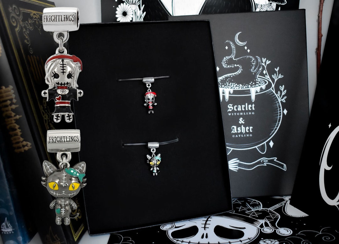 Witchy Silver Charm Gift Set Gothic Jewellery Alternative Pendant Cute ...