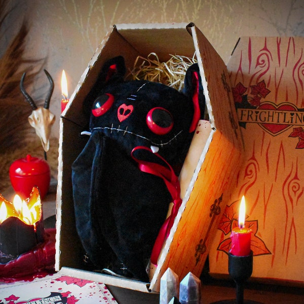 Vincent Batling Bloodlust Undead Plush - little vampire bat | Gothic Home | Alternative Decor | Cute & Spooky