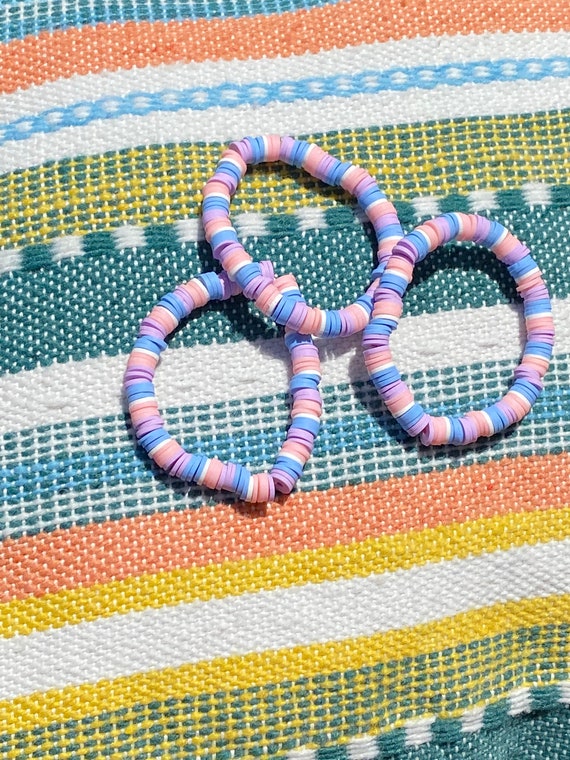 Pastel Quad-colored Clay Bead Bracelet 