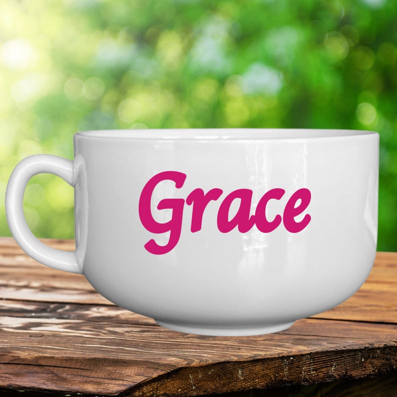 Personalized, Customize BIG Bowls, Large With Handle, Gifts for All