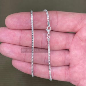 Italian Sterling Silver 925 1.7mm Franco Link Chain Necklace Men Women UNISEX