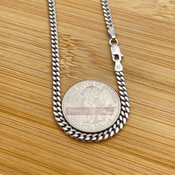 Italian Sterling Silver 925 3mm Miami Cuban Link Chain Necklace