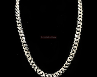 Solid 925 Sterling Silver Cuban Link Chain Necklace Heavy Super Thick 6.5MM Chain