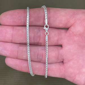 Italian Sterling Silver 925 2.5mm Franco Link Chain Necklace Men Women UNISEX