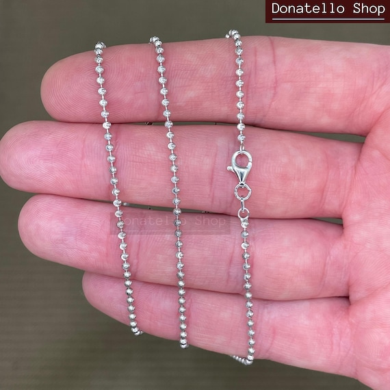 2mm Sterling Ball Chains - 16 2mm Sterling Ball Chains - 16