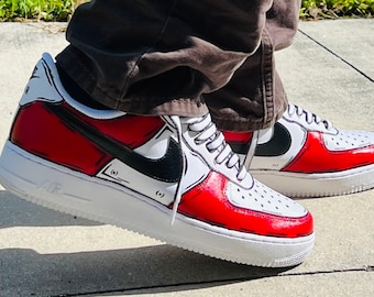 Custom Hand Painted Low Sneaker Cartoon Design