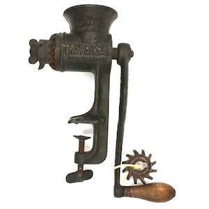 Antique LFC Meat Grinder: Landers, Frary & Clark | Universal No. 2 | Food Chopper | New Britain Connecticut | Metal Meat Grinder