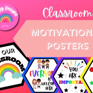 Classroom Motivational Posters, Classroom Decor, PDF Download