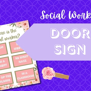 Social Worker Door Sign