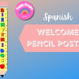 Spanisches Bleistift Willkommensschild, Klassenzimmer Dekor, PDF Download