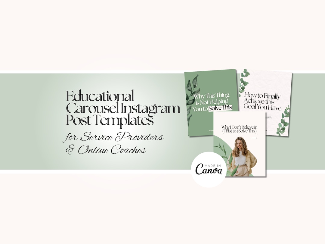 Educational Carousel Instagram Post Templates | for Service Providers ...