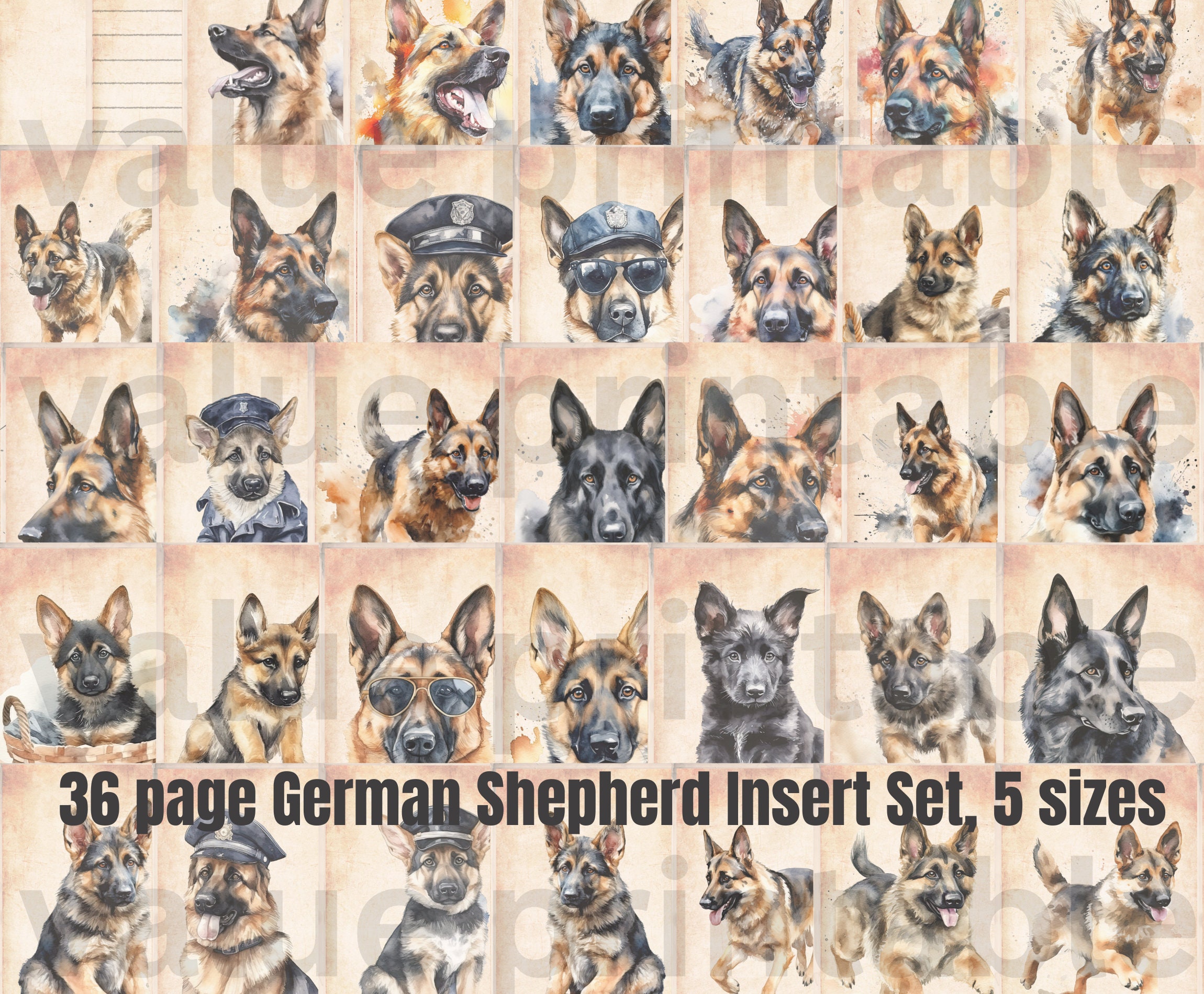 Gsd Journal German Shepherd Junk Journal Kit: Dog Ephemera (digital Download) - Etsy