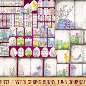 Kit de journal botanique indésirable lapin de Pâques - Pages imprimables - Fleurs éphémères - Numérique - PDF - Utilisation commerciale physique gratuite