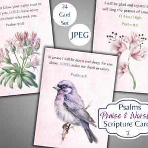 De psalmen bloemen lofprijs en aanbidding serie 1 schriftverskaarten - kortstondig christelijk geloof - digitaal - gratis fysiek commercieel gebruik