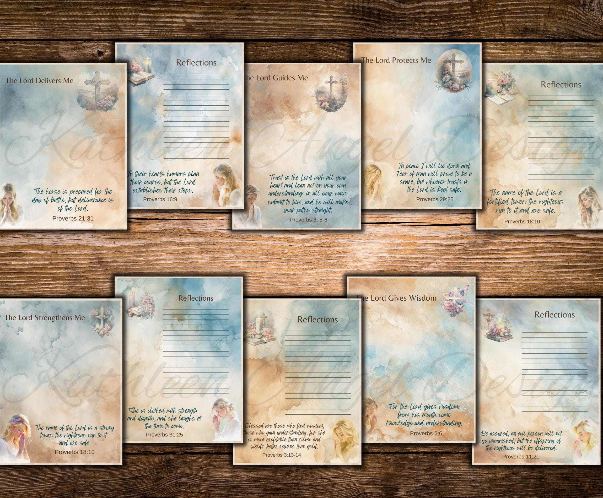 Proverbs Reflection Journal: Christian Women's Printable (JPEG) - Etsy