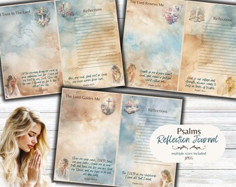 Psalms Reflection Journal: Christian Faith Printable (Digital Download)