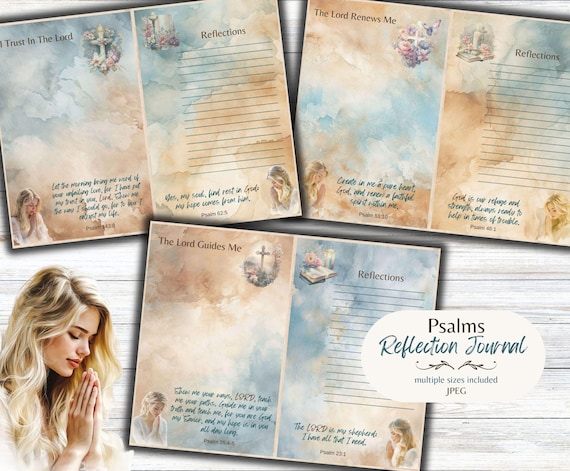 Psalms Reflection Journal: Christian Faith Printable (Digital Download)