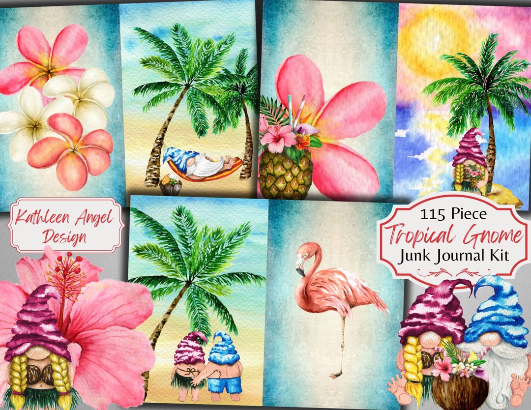 Tropical Gnome Junk Journal Kit: Hawaiian Ephemera (digital Download ...
