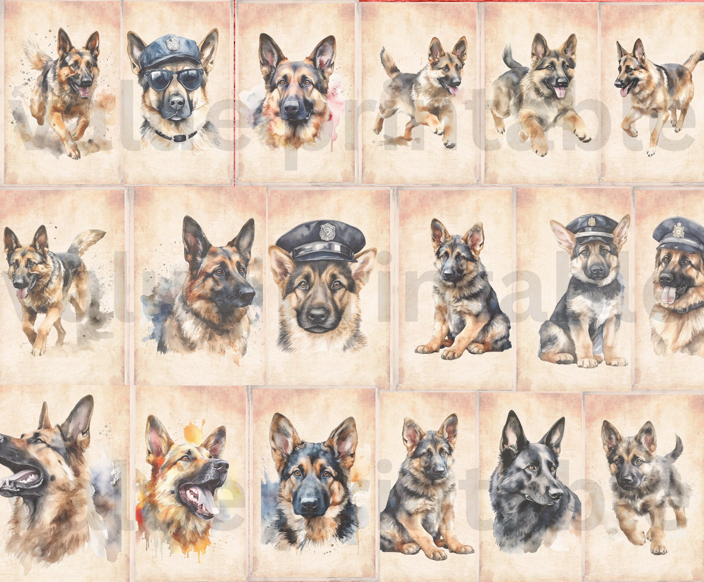 Gsd Journal German Shepherd Junk Journal Kit: Dog Ephemera (digital Download) - Etsy