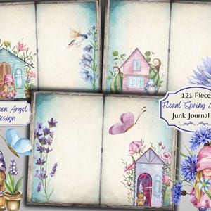 Kit de journal indésirable floral printanier - Pages imprimables - éphémères botaniques - numérique - embellissements - JPG - usage commercial physique gratuit