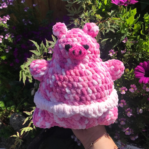 Crochet pig with tutu cute and squishy