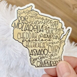 Calcomanía de queso Wisconsin, 2,83 x 3 pulgadas