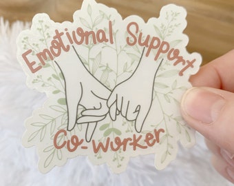 Emotionale Unterstützung Co-Worker Sticker, 9 x 7 cm