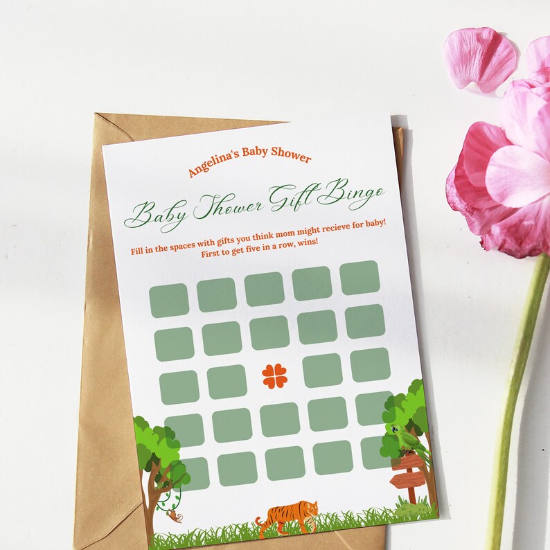 Editable Jungle Baby Shower Game Bundle 35 Jungle Baby Shower Etsy