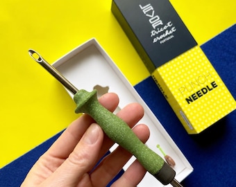 Lavor Ergonomic Punch Needle Tool – Adjustable Loop Height – 4 mm or 5.5 mm – Made in Portugal – For Rug Yarn & Embroidery