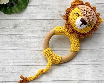 Lion Rattle, Baby Photo Prop, Baby Announcement