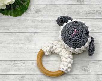 Sheep Rattle, Photo Prop, Baby Announcement