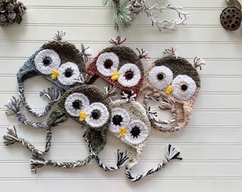 Owl Hat for Baby to Adult