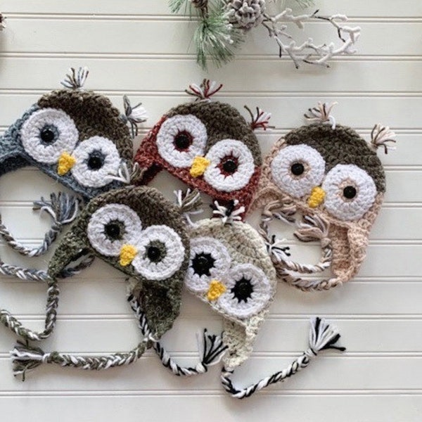 Owl Hat for Baby to Adult