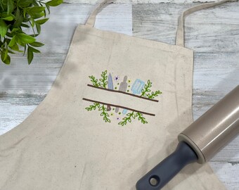 Personalized Kitchen Floral & Utensils Apron