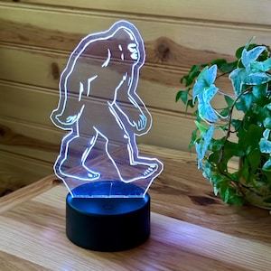 Bigfoot 3D LED Night Light, 16 Color Remote Control, Sasquatch Lamp