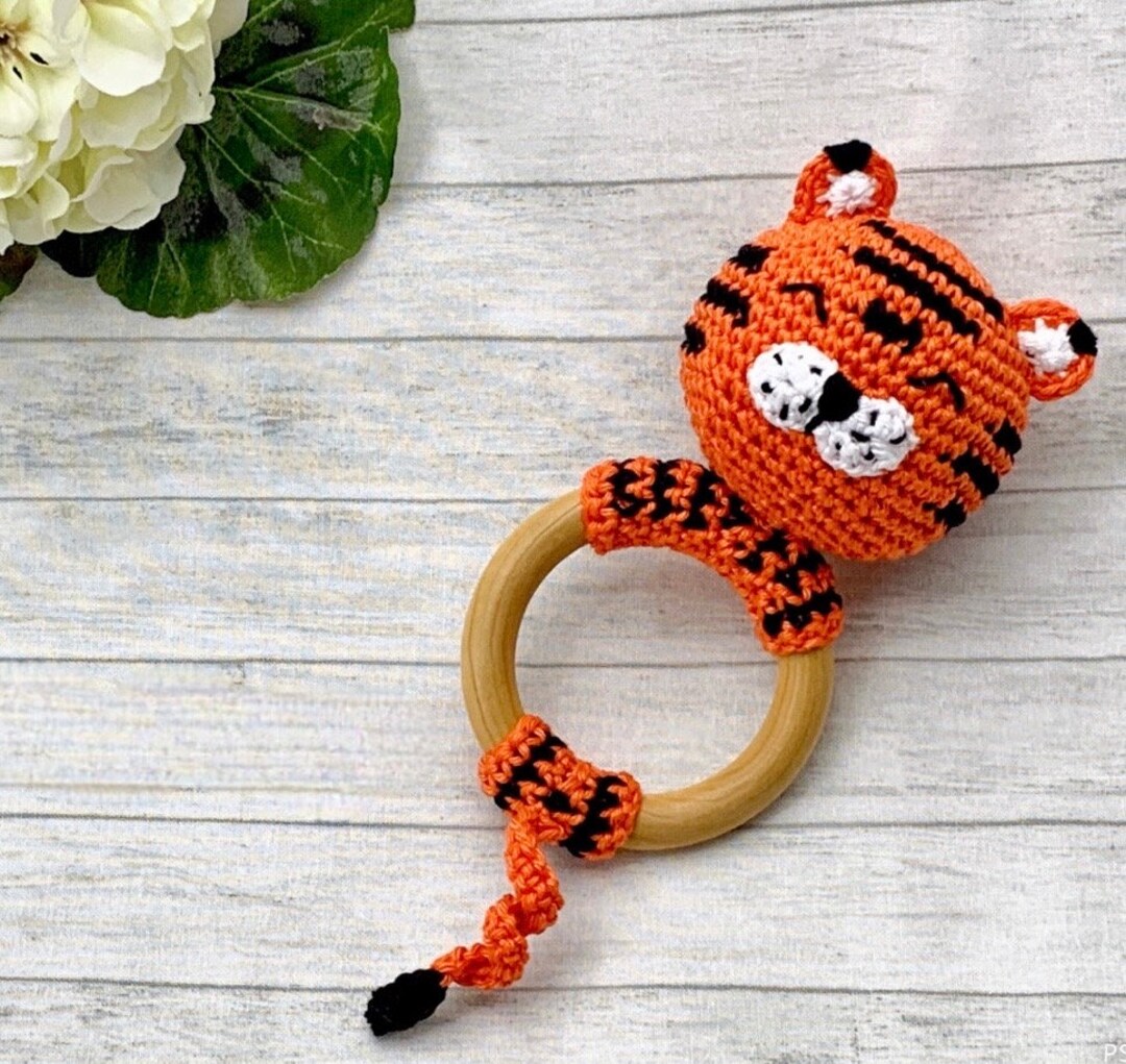 Tiger Rattle, Baby Photo Prop, Baby Announcement - Etsy
