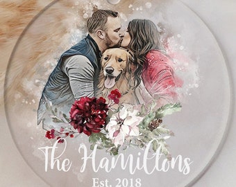 Custom Family Photo Ornaments Christmas, Personalized Ornament Gift Picture Ornaments, Photo Ornament, Memorial Ornament, Christmas Ornament