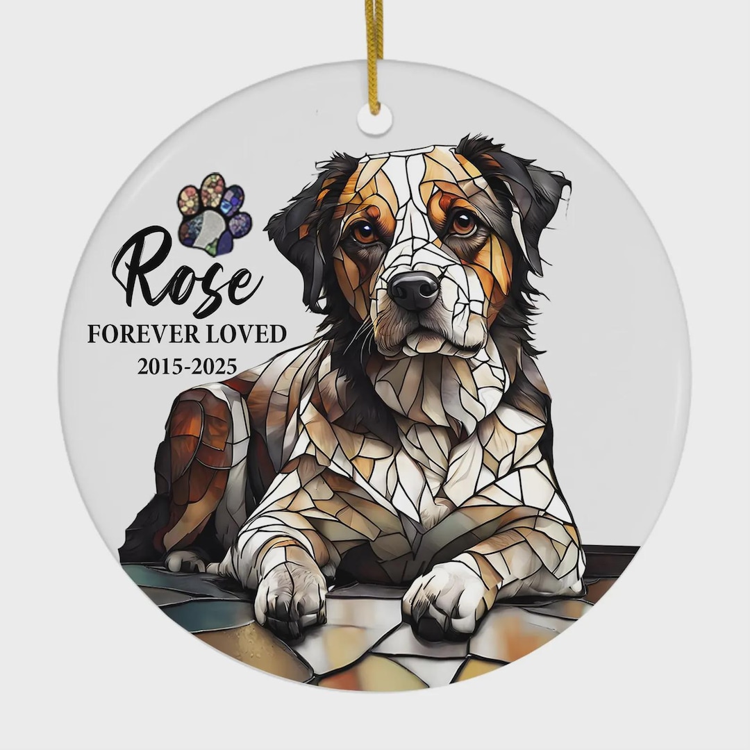 Personalized Pet Memorial Ornament: Custom Dog Photo Gift - Etsy