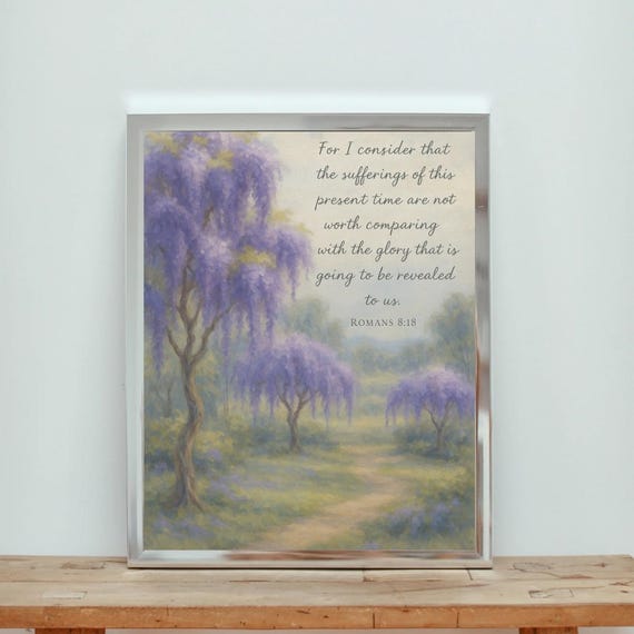 Wisteria Tree Romans 8:18 Print Set - Etsy