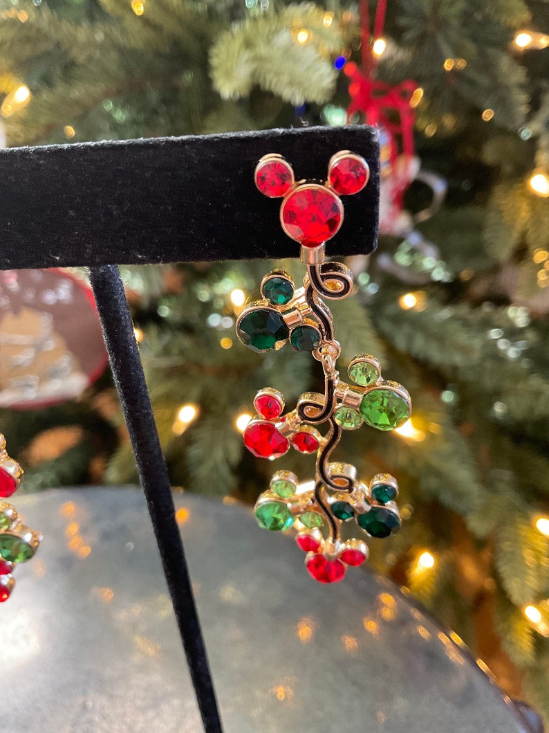 Disney Baublebar Mickey Mouse Christmas Light Earrings Etsy