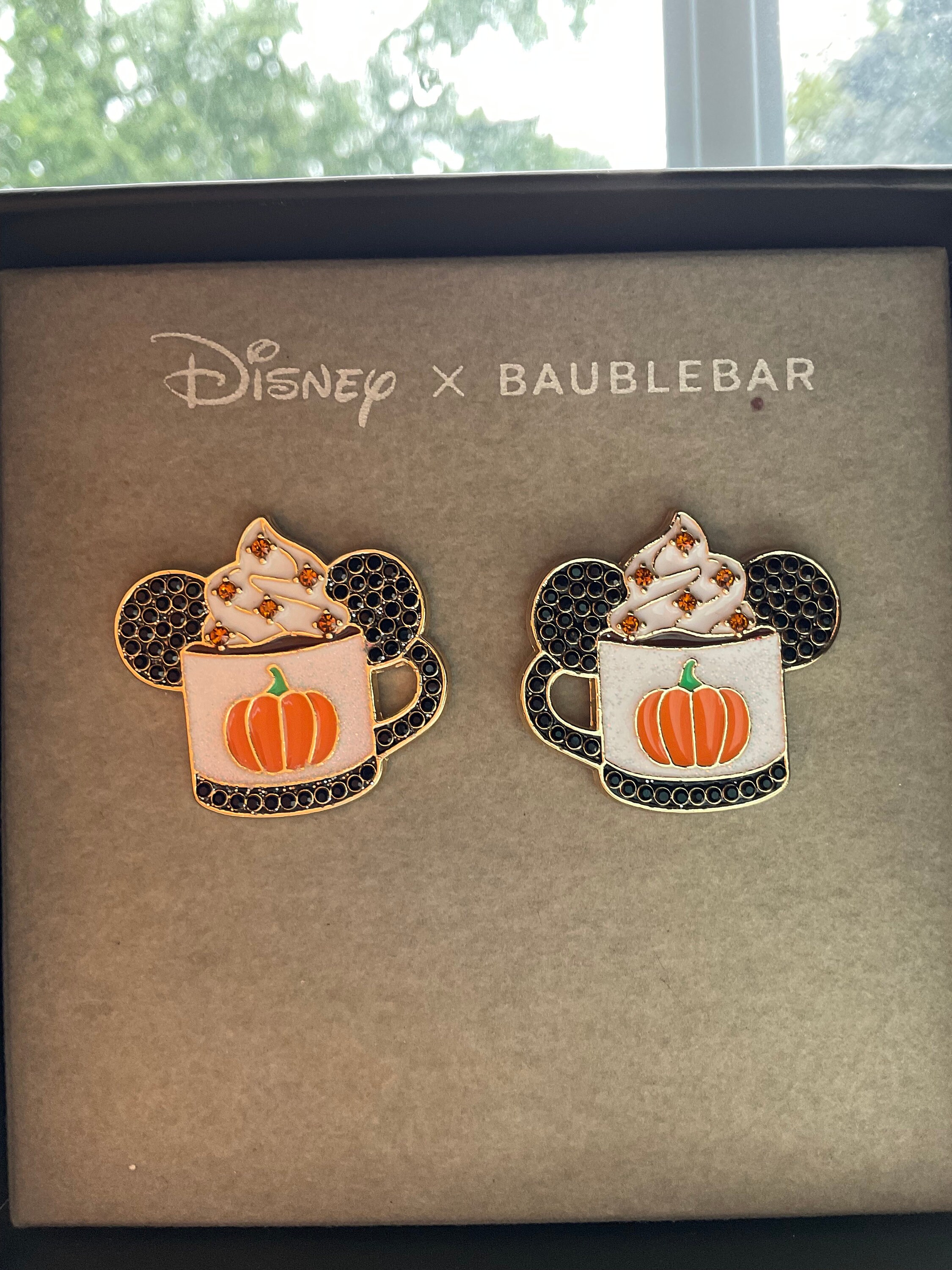 Mickey Mouse Disney Crystal Fringe Ghost Earrings - Pavé