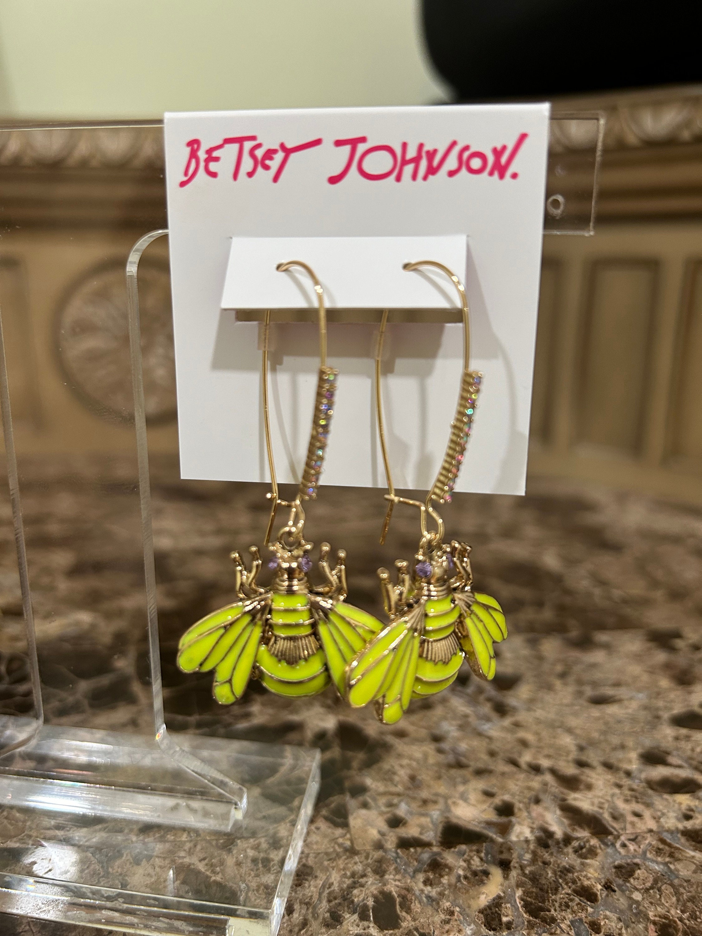 Betsey johnson bumble bee earrings deals